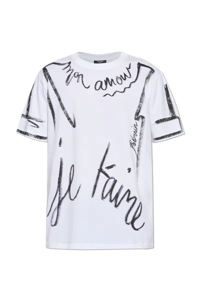BALMAIN BALMAIN T-SHIRT WITH PRINT
