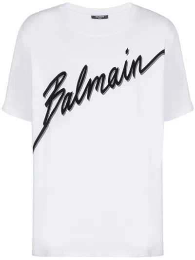 BALMAIN T-SHIRT WITH PRINT