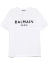 Balmain Printed Cotton T-shirt In White