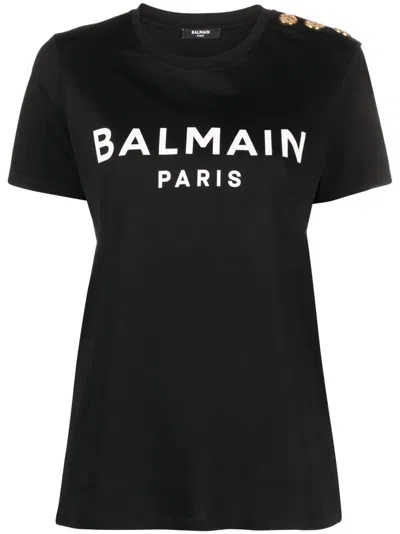 BALMAIN T-SHIRT WITH PRINT