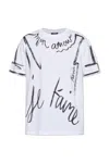 Balmain Love Letter Print T-shirt In Bianco