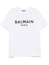 Balmain Printed Cotton T-shirt In White