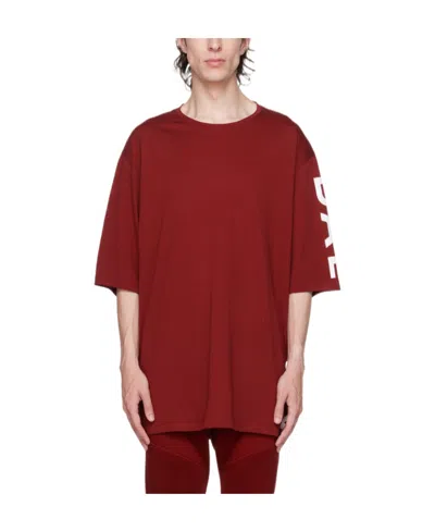 Balmain T-shirt With Round Neck And Short Sleeves In Red