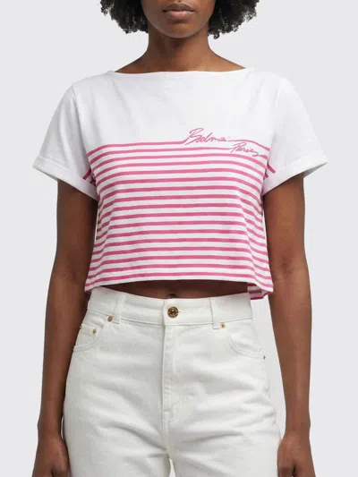 Balmain T-shirt Woman  In White
