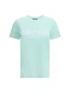 Balmain Logoed Crew Neck T-shirt With Embossed Buttons In Green