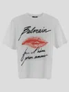 Balmain Graphic Kiss Print T-shirt With Relaxed Fit