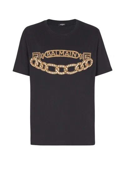 Balmain T-shirts And Polos In Black
