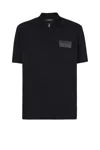 Balmain Polo With Logo In Black