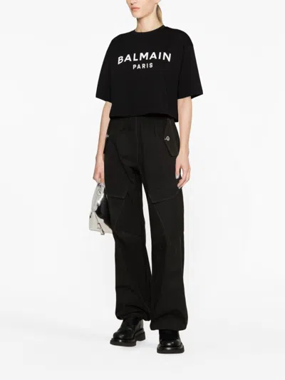 Balmain T-shirts And Polos In Black