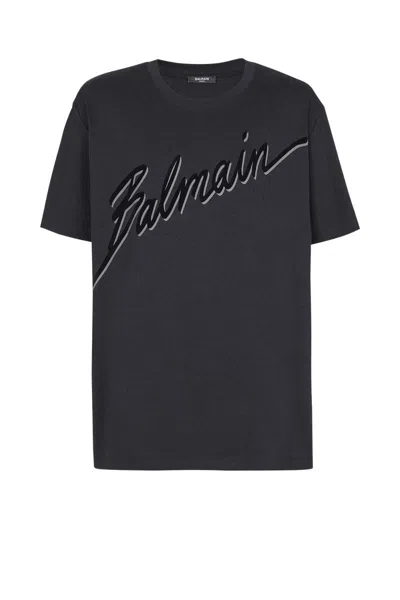 Balmain T-shirts And Polos In Black