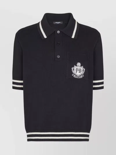 Balmain T-shirts And Polos In Black