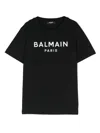 Balmain Metallic Logo-print T-shirt In Black