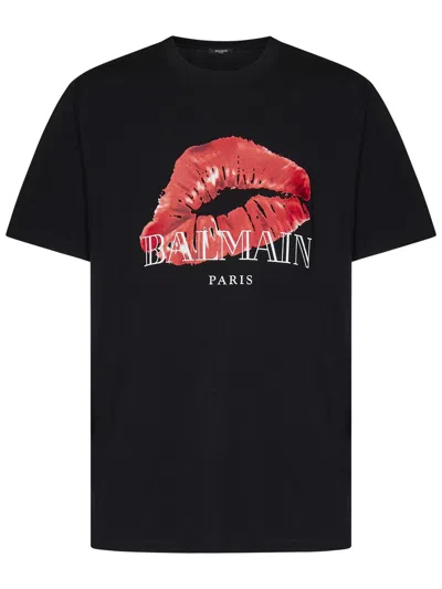 Balmain T-shirts And Polos Black