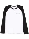 Balmain Logo Raglan Sleeve Organic Cotton T-shirt In Black