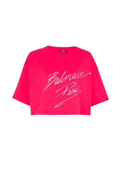 Balmain T-shirts And Polos In Fuchsia Vif/fuchsia