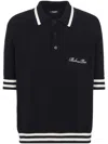 BALMAIN BALMAIN COTTON BLEND POLO SHIRT WITH FRONT POCKET AND EMBROIDERED LOGO