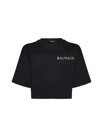 Balmain T-shirts And Polos In Noir/or