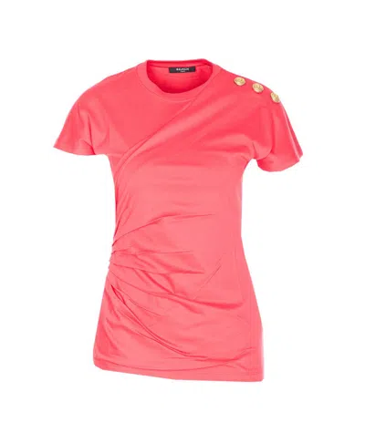 Balmain T-shirts And Polos In Purple