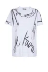 Balmain Sl Writing Printed T-shirt In White