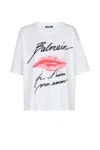 Balmain Logo Tee In White