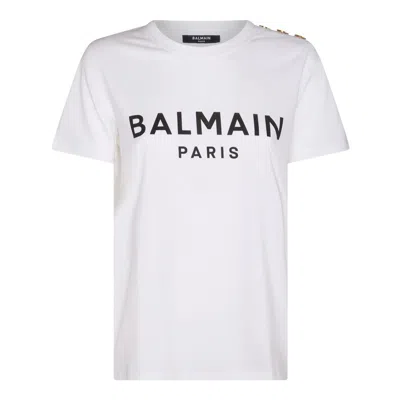 BALMAIN BALMAIN T-SHIRTS AND POLOS WHITE