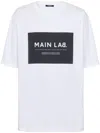 Balmain Cotton Main Lab T-shirt In Blancnoir
