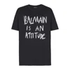 Balmain Crew Neck T Shirt Graphic Print Silk