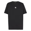 Balmain Black Crewneck T-shirt With Logo Print On The Front In Cotton Man In Black