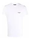 Balmain White Crewneck T-shirt With Logo Lettering Embroidery In White