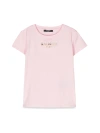 Balmain Logo-plaque T-shirt In Bianco