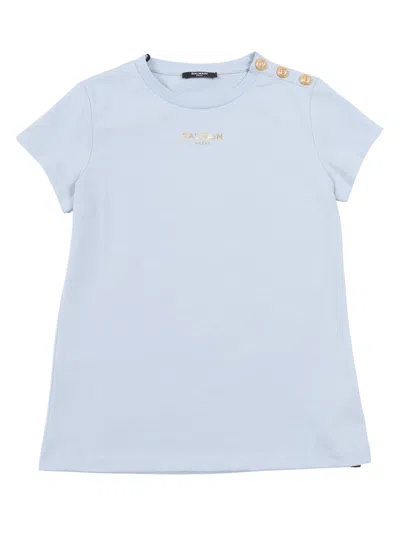 Balmain T Shirt/top In Blue