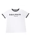 Balmain White T-shirt For Kids With Logo In White