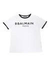 Balmain White T-shirt For Kids With Logo In White