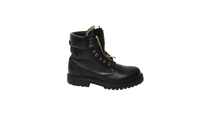 Pre-owned Balmain Taiga Ankle Boots In Black Leather