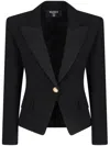 Balmain Cotton-blend Single-breasted Blazer In 黑色