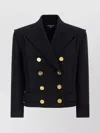 Balmain Tailored Coat With Double-breasted Design In Black