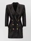 Balmain Tailored Double-breasted Blazer Style Dress In Black