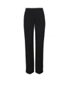 Balmain Crepe Straight-leg Tailored Trousers In Black
