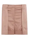 Balmain Satin Plank Bermuda Shorts In Rosa