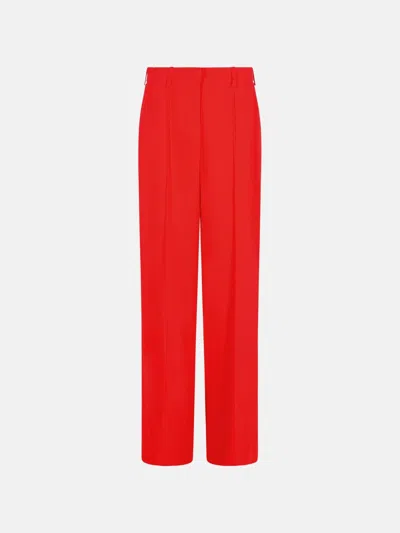 Balmain 'tailoring' Red Viscose Blend Pants
