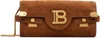 Balmain Tan B-buzz Pouch 23 Bag In Brown