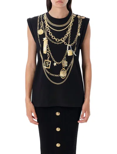 Balmain Tank Top  Chain Print