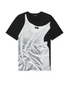 Balmain T-shirt With Tank Top Print In Black & White