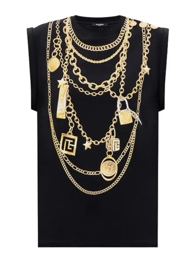 BALMAIN TOP - NEGRO
