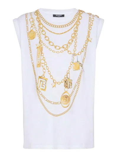 BALMAIN TOP - BLANCO