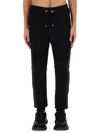 Balmain Brushed Cotton Biker Joggers With Embossed Logo