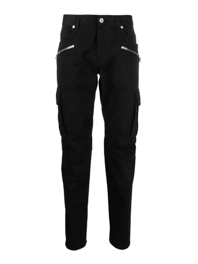 Balmain Tapered Cargo Pants. In Black