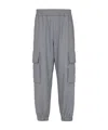 Balmain Double Crepe Wool Cargo Trousers In Gray