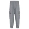 Balmain Double Crepe Wool Cargo Trousers In Silver Tone