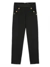 Balmain Tapered-leg Virgin Wool Trousers In Black
